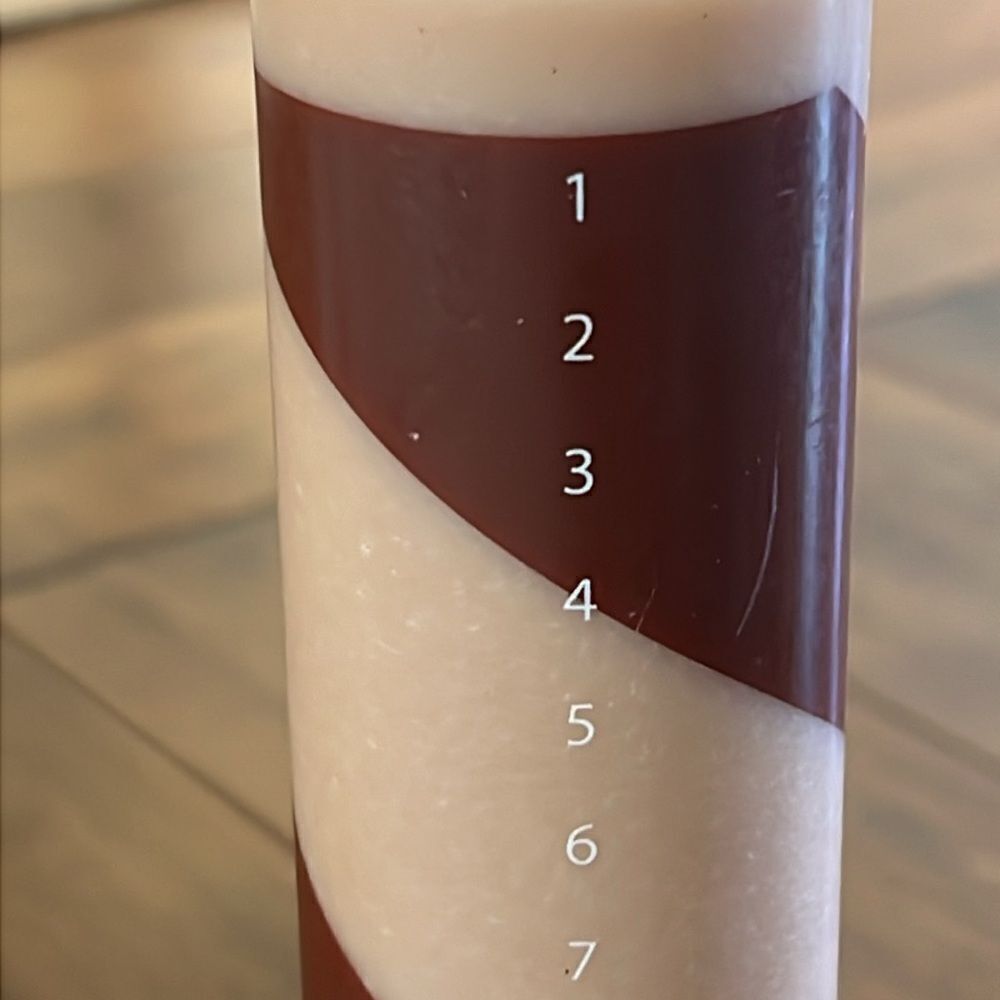 Terrain Candy Stripe Advent Candle Holiday Christmas - Picture 5 of 6